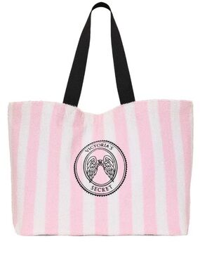 LTD Ed!Victoria's Secret Angel 
Essentials  Lg Heritage Striped
Terry Tote Bag 💗